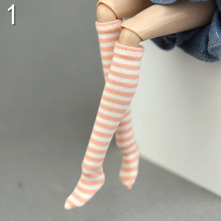 4 пары 1/6 кукольных полосок Blyth sosing для кукол носки одежда аксессуары Подходит Azone