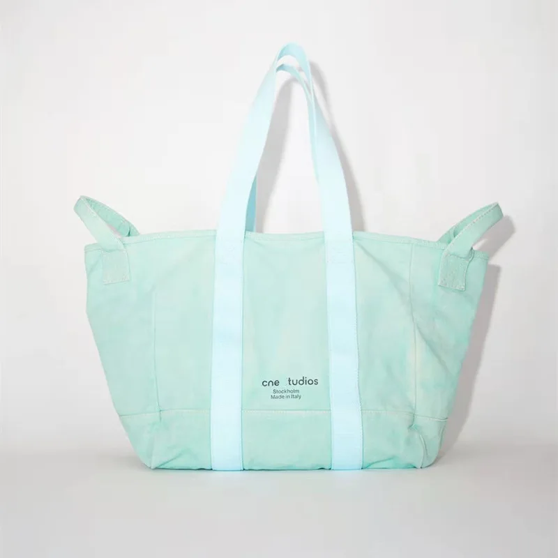 

Новинка 2021, модная универсальная вместительная сумка на одно плечо для поездок, роскошная брендовая однотонная простая Холщовая Сумка-тоут...