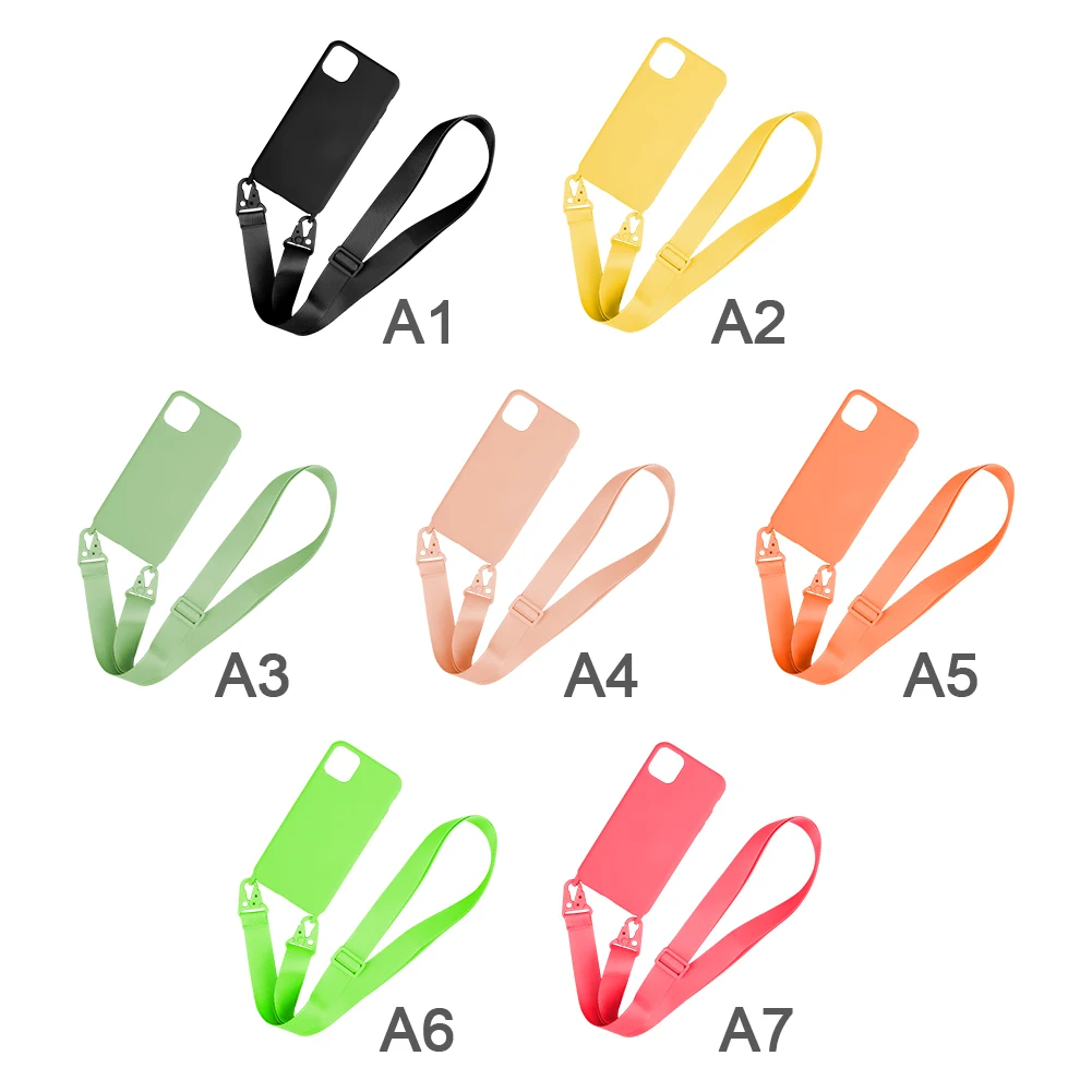 Силиконовые противоударные чехлы из твила с широкополосным шнурком для iPhone 11 XR XS