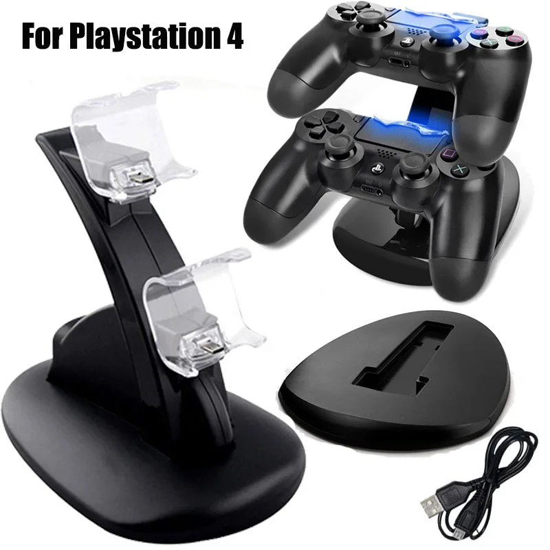 Двойной USB зарядная док станция для sony Playstation 4 контроллер геймпад ручка Колыбель
