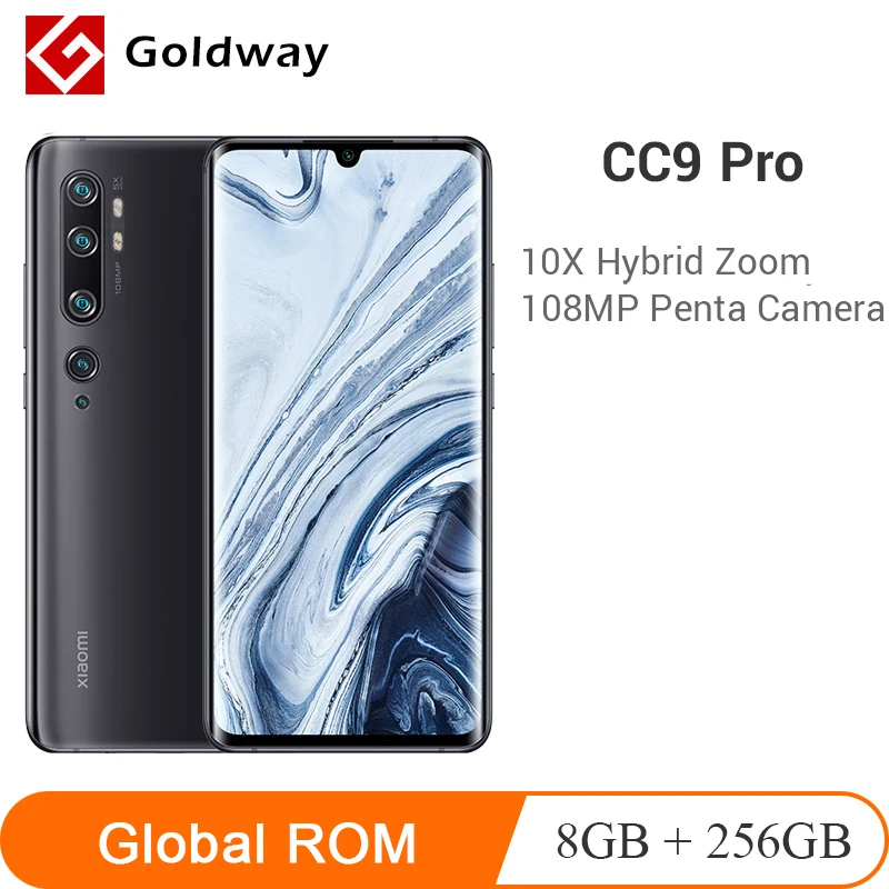 Xiaomi Mi CC9 Pro 256 ГБ 8 смартфон Snapdragon730G Восьмиядерный 3D двойной изогнутый экран 108MP Penta