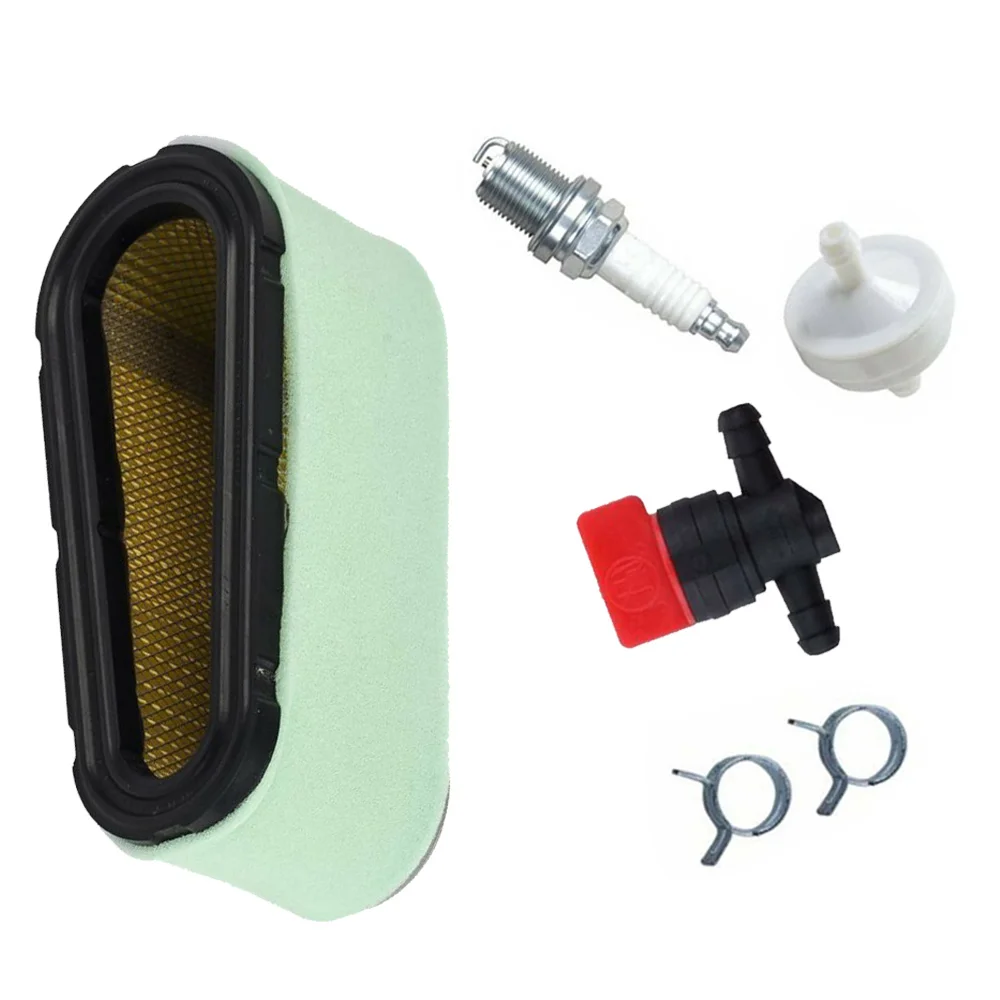 

Air Filter Fuel Shut Off Valve Spark Plug For 12.5-17 HP Single Cylinder Engines For John Deree LG496894JD LG496894S Garden Tool
