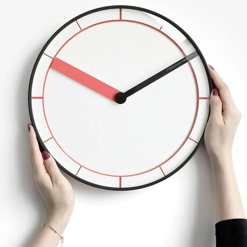 Большие настенные часы в скандинавском стиле металлические для гостиной и дома