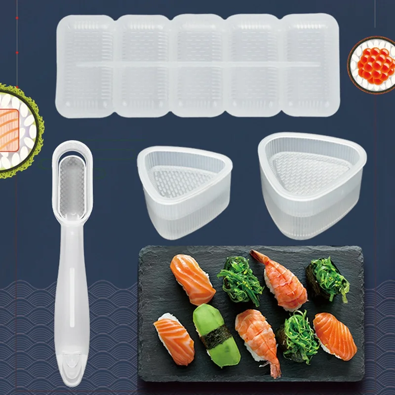 

DIY Sushi Mold Onigiri Rice Ball Food Press Triangular Sushi Maker Mold Sushi Kit Kitchen Bento Accessories home use