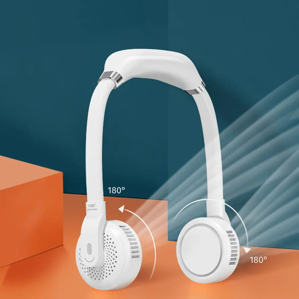 

Portable Neck Fan Hand Free Personal Mini Bladeless Fans USB Neck Hang Fan Wearable Neck Fan For Traveling Sports Office