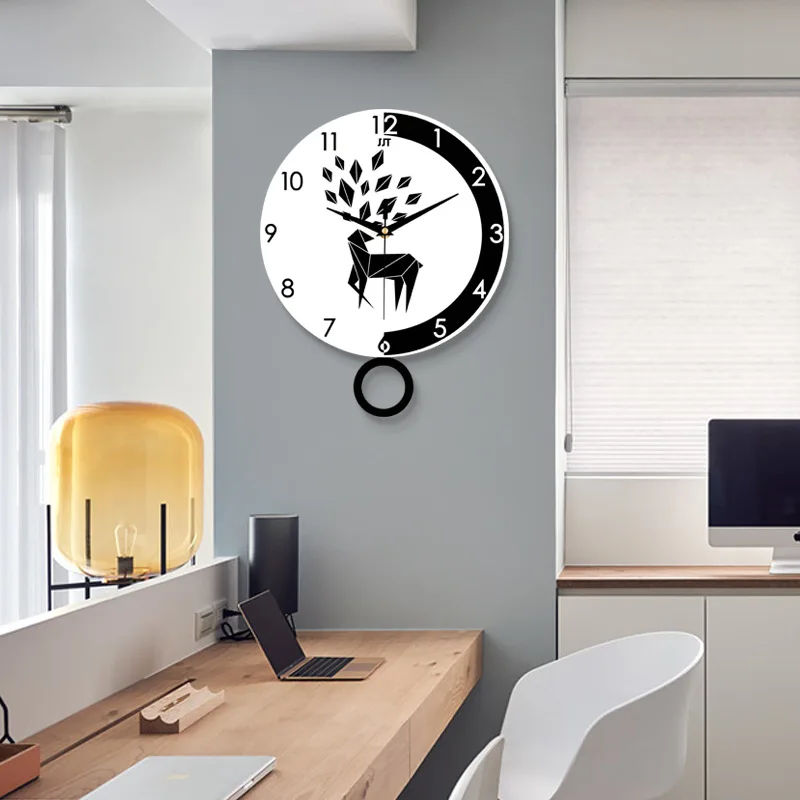 

Large Luxury Nordic Wall Clock Acrylic Fashion Modern Creativity Living Room Simple Wall Clock Mute Horloge Home Decor EK50WC
