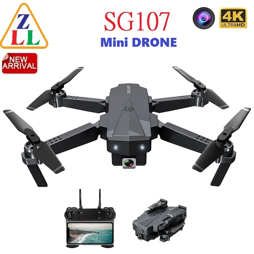 Мини Квадрокоптер SG107 складной портативный с двойной камерой 4K