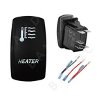 Переключатель нагревателя, 5P, ON-OFF SPST, Белый светодиодный выключатель для автомобиля, лодки, грузовика, фургона