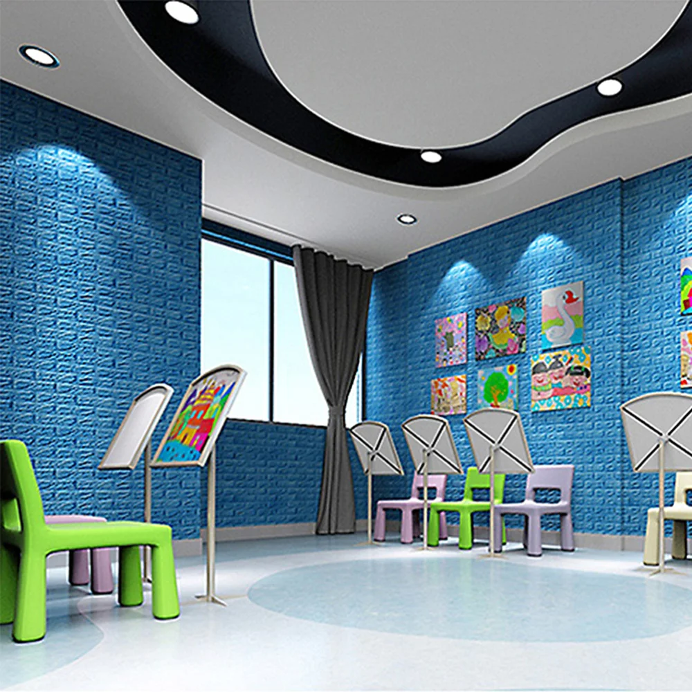 

Peel and Stick 3D Brick Wall Sticker PE DIY Wallpaper Self Adhesive Wall Panels 60x30cm (White)