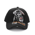 Модные бейсболки унисекс, Снэпбэк кепки SOA Sons Of анархии с вышивкой черепа для мужчин и женщин, спортивная бейсболка для мотогонок MZ0049