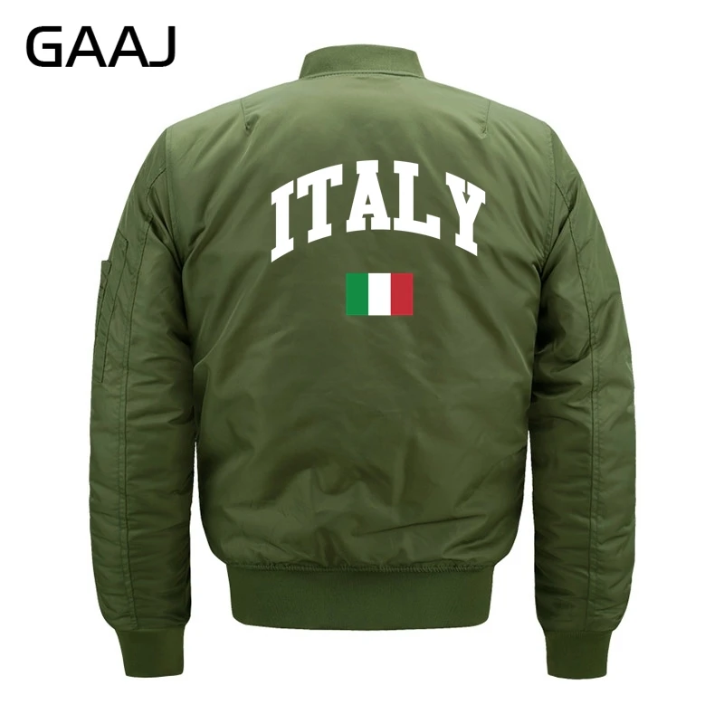 

Куртка-бомбер GAAJ Мужская, теплая Повседневная армейская куртка с принтом итальянского флага, пилот, брендовая одежда знаменитого дизайна, ...