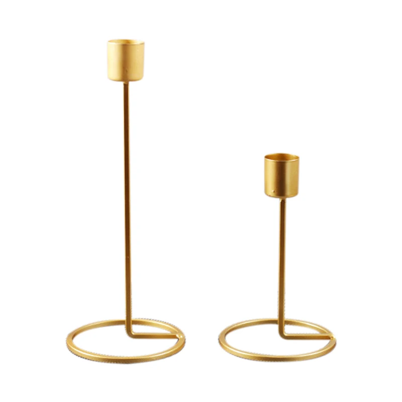 Набор из 3 золотых подсвечников для конического стола декоративные подсвечники