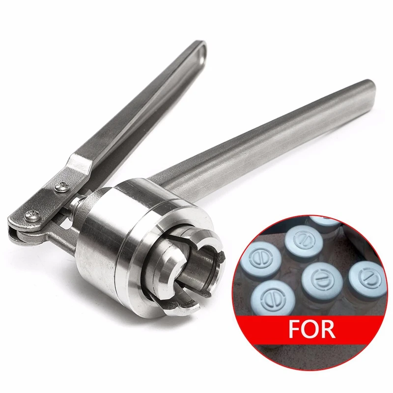 

Stainless Steel Manual Vial Crimper Hand Sealing Machine for Crimping 20Mm Flip Off Caps for Aluminum