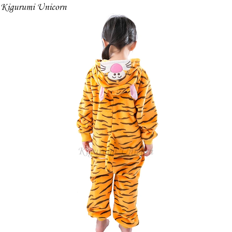 Кигуруми в виде единорога детские пижамы для детей животные тигр Ститч панда