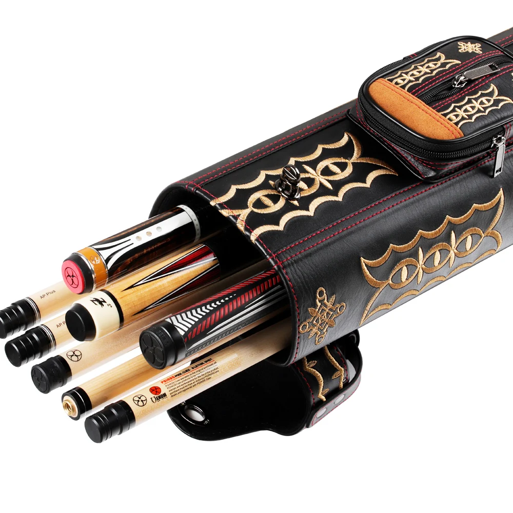 

Billiard Pool Cue Case Pool Stick Portable Carrying Case 8 Holes (3 Butt & 5 Shafts) 6 Holes( 2 Butt & 4 Shafts) Embroidery Bag