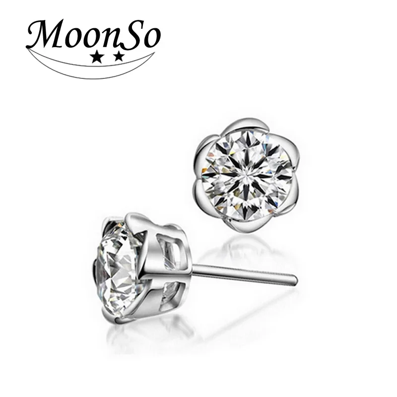 Подарок на день Святого Валентина настоящее Стерлинговое Серебро серьги