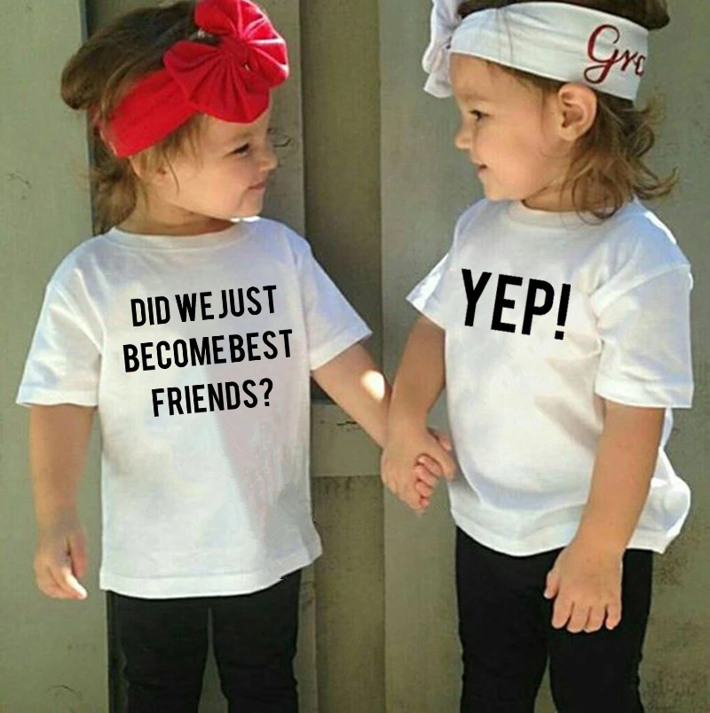 Мы просто стали лучшими друзьями детьми футболками подходящими к братьям
