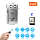 Умное приложение Tuya Wireless 433 МГц, Bluetooth-совместимый пульт дистанционного управления, Электрический дверной замок, невидимый, без ключа, с 4 пультами дистанционного управления