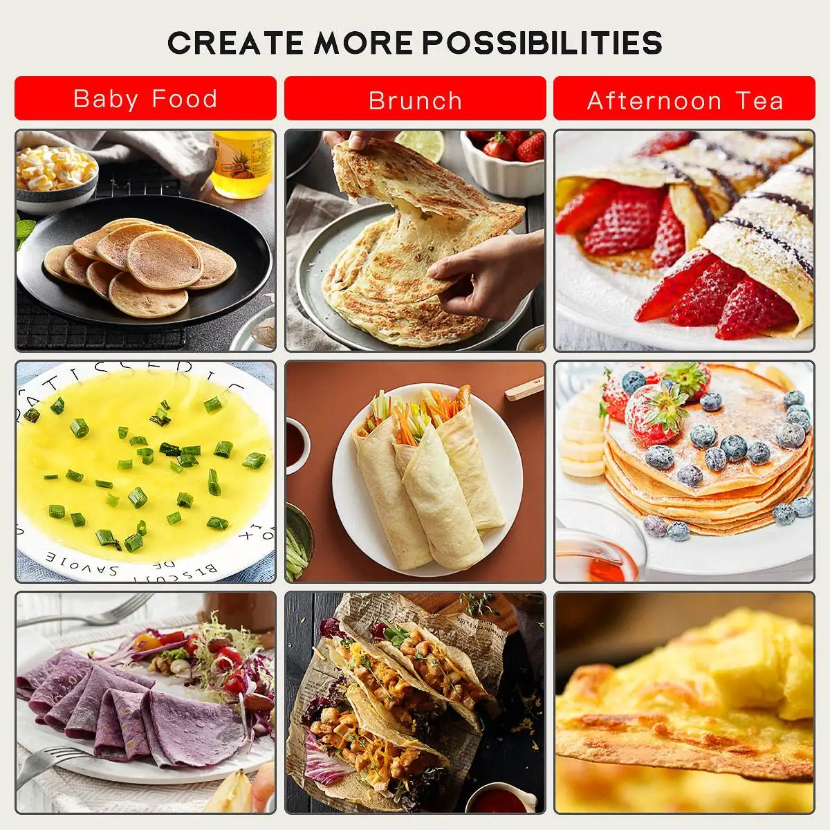 

Electric Roti Crepe Maker Paratha Chapati Flat Bread Pizza Tortilla Maker Bakeware Kitchen Cooking Appliance Tools 220V 2000W