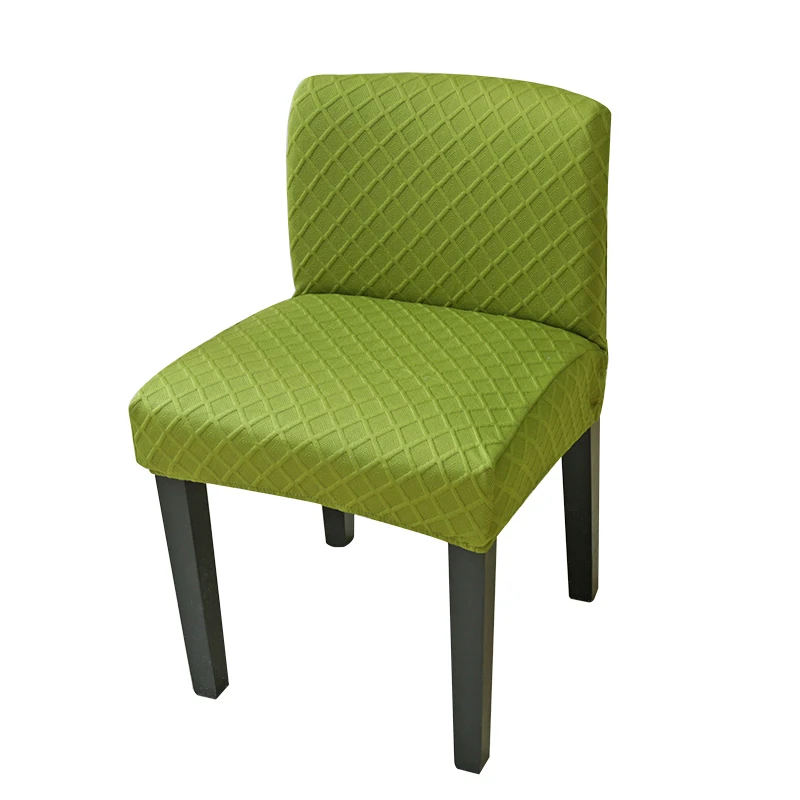 

Bar Chair Cover Short Back Seat Slipcover Stool Protector Solid Color Banquet Wedding House Kitchen Armchair Polyester Modern