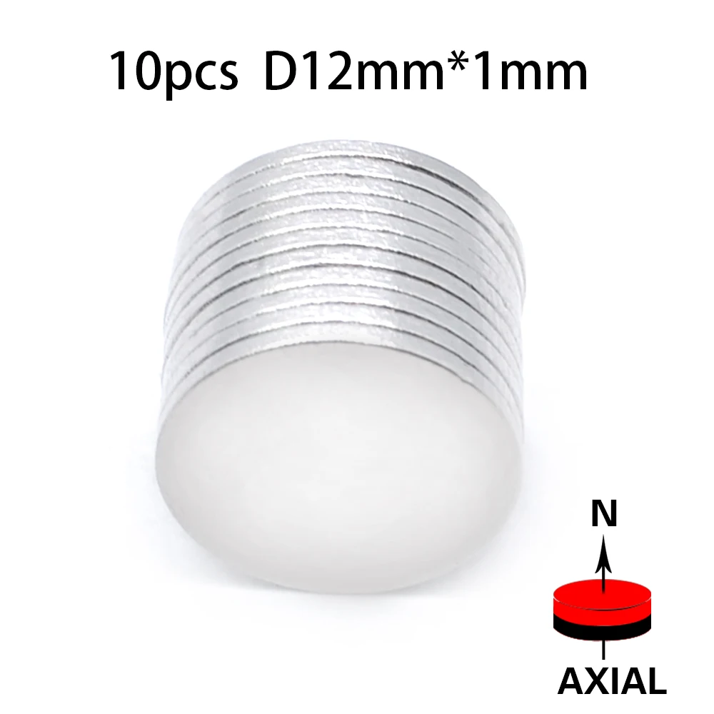 

20/50/100/200 Pcs 12x1 Round NdFeB Neodymium Magnet N35 Super Powerful Small imanes Permanent Magnetic Disc