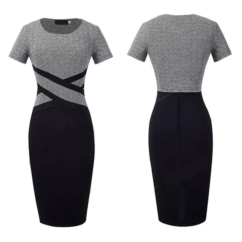 Модное облегающее пикантное платье в полоску с коротким рукавом повседневное