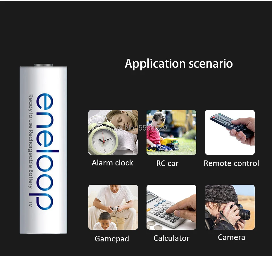 

20pc Eneloop panasonic original AA rechargeable battery 1.2v 1900mah pre-charged nimh AA battery, for Searchlight digital camera