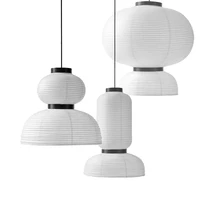 danish design oak white rice paper pendant light e27 led indoor lighting for living room decor kitchen study balcony restaurant