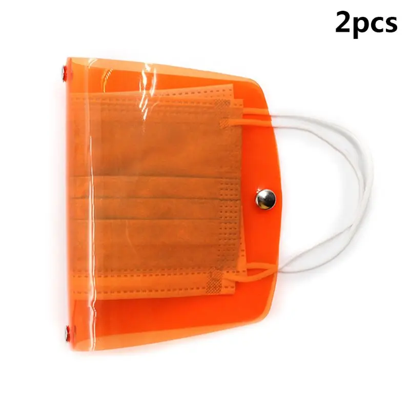 

2Pcs Multicolor Transparent Plastic Face Mask Storage Clips Mouth Cover Holder
