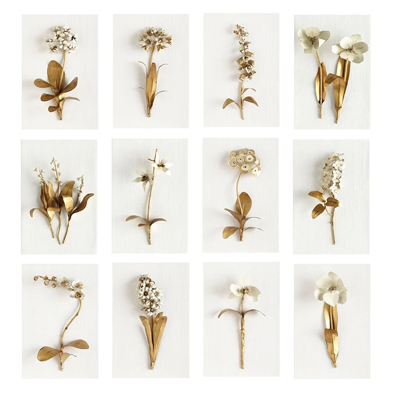 Стены искусства ногтей поталь с белыми цветами декоративное живописное полотно