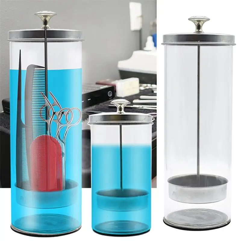 Стеклянная бутылка для дезинфекции парикмахерские инструменты из нержавеющей