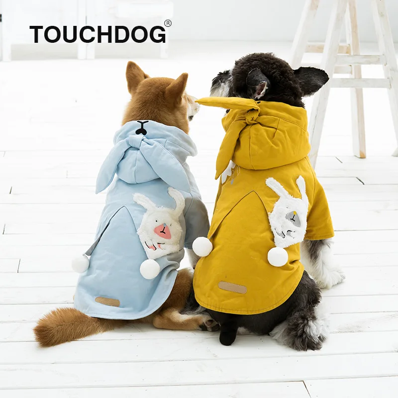 Теплая одежда для домашних животных Touchdog милая зимние костюмы собак модное