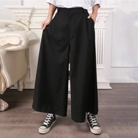 mens wide leg pants spring and autumn new yamamoto style lovers with neutral cool casual large size nine minutes pants