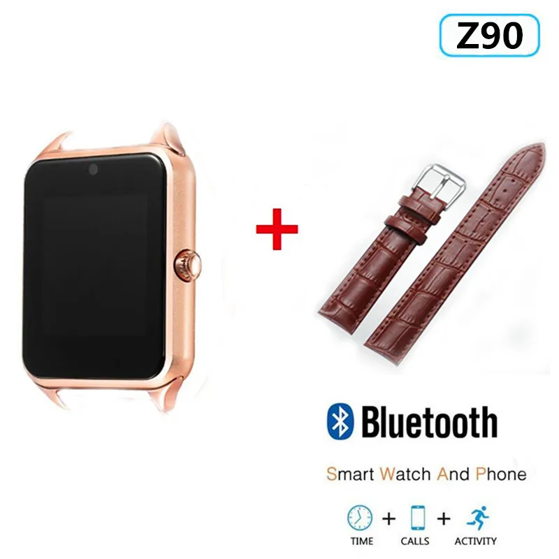 Z60 Смарт-часы GT08 Plus металлические часы со слотом для сим-карты Push Message Bluetooth подключение Android IOS Телефон Smartwatch PK Z90 - Цвет: Z90 Gold