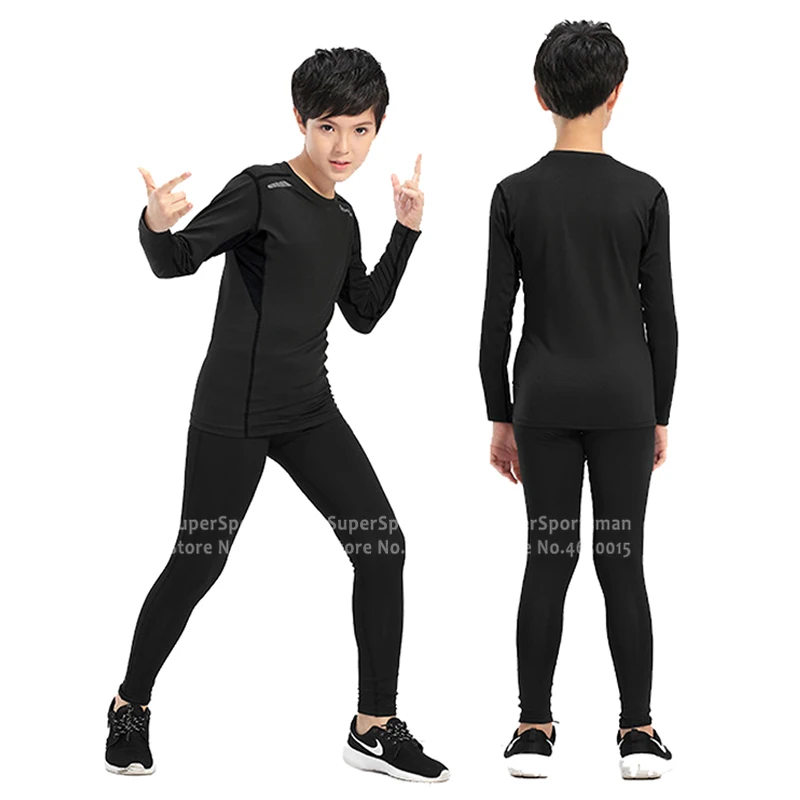 Детский спортивный костюм одежда для тренировок и фитнеса спортзала мужская