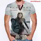 Футболка Мужскаяженская оверсайз с принтом викингов, модная тенниска с коротким рукавом, крутая уличная одежда в стиле Харадзюку, лето 2021