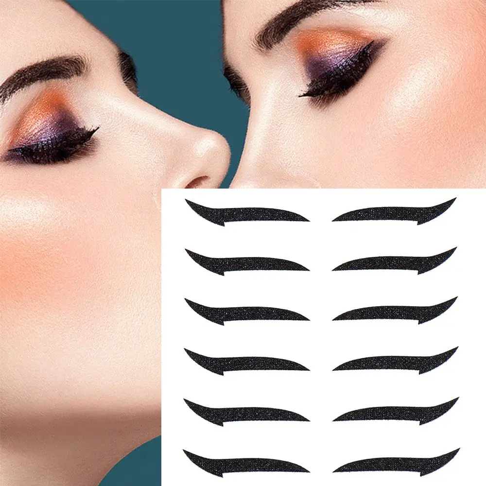 

6Pairs Women Longlasting Colorful Cosmetic Tools Eyelid Strip Cat Eye Makeup Reusable Eyeliner Stickers Self-adhesive