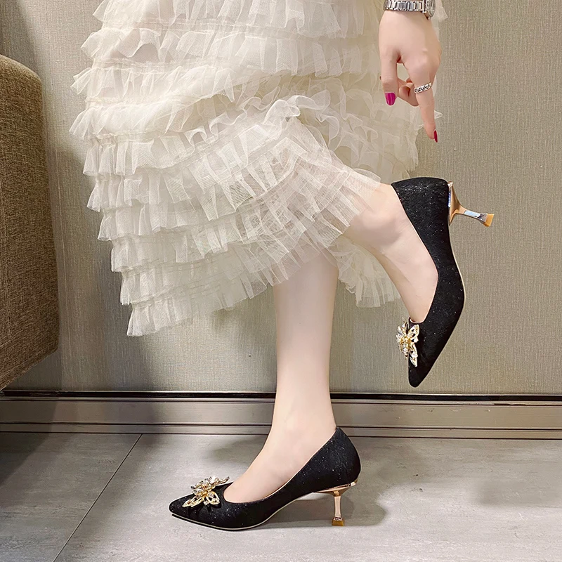 

Women Shoes Orange Lace Heel Lace-Up Sandals Ladies Branded Pumps Slip On Shallow Mouth 2021 Pointed Wedge Round Toe White Gold