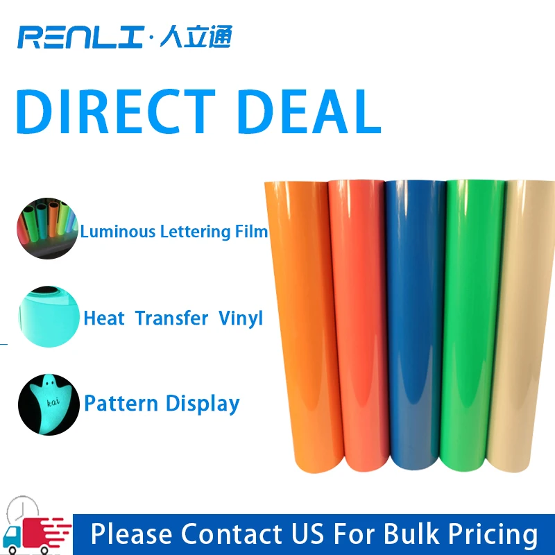 

（30cm*10m ） Heat Transfer Vinyl Glow in Dark iron on T-shirts hats bags