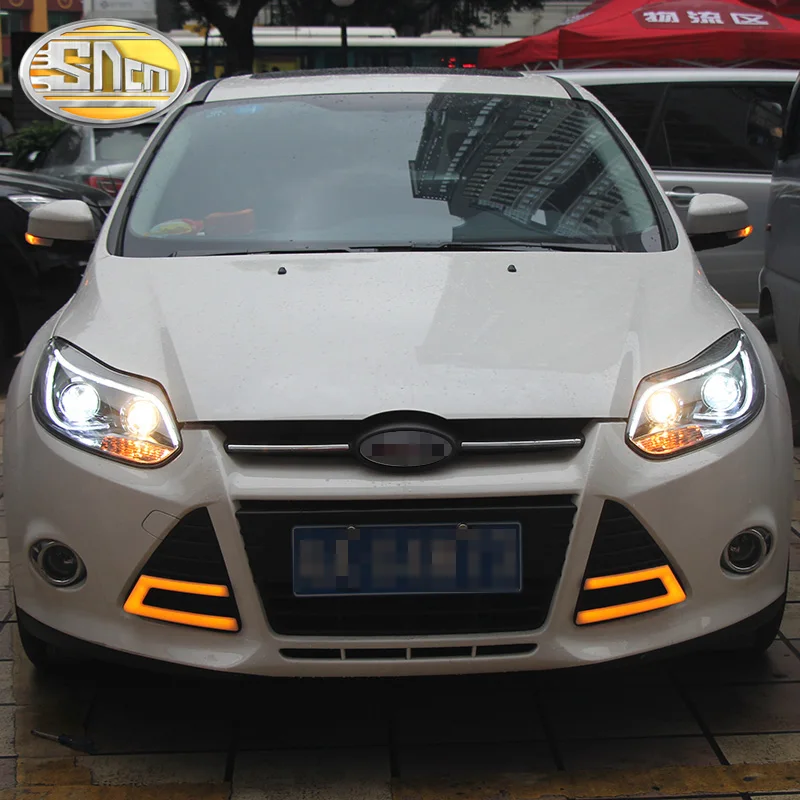 SNCN автомобильный Стайлинг светодиодный поперечная балка для Ford Focus 3 MK3 2012 2013 2014 DRL
