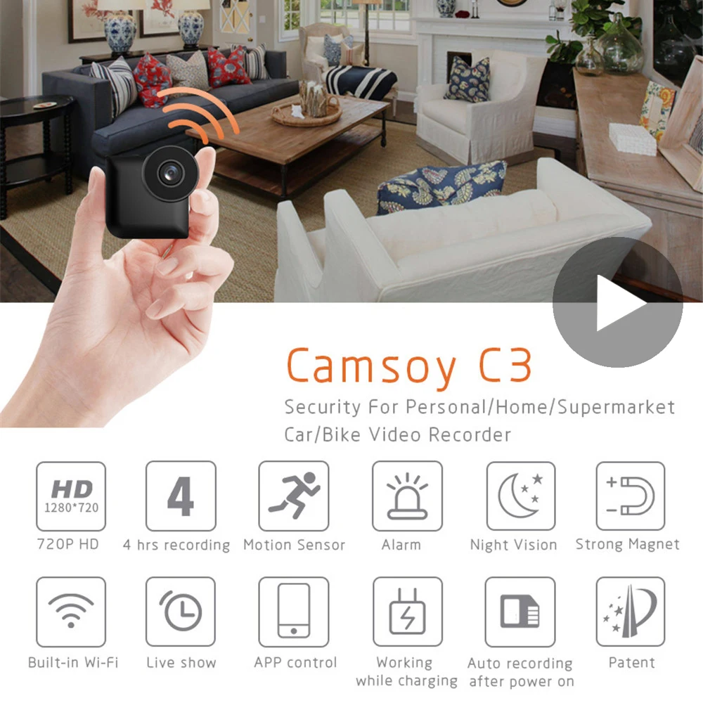 Wi Fi микро домашняя беспроводная видео CCTV мини охранное наблюдение с Wifi ip камера