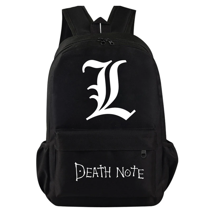 

Рюкзак с принтом аниме DEATH NOTE, школьные ранцы для студентов, дорожная сумка для книг для мальчиков и девочек