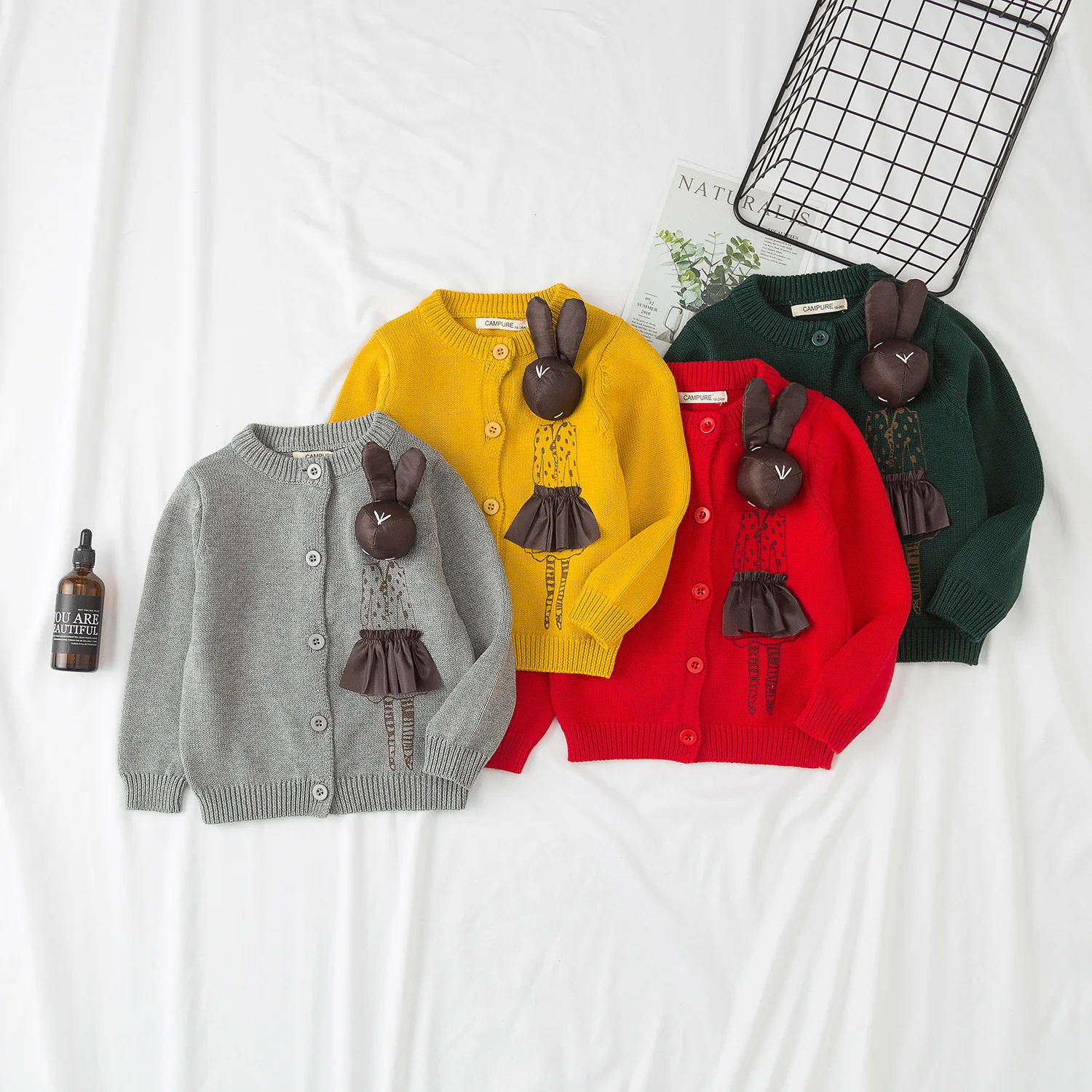 Осенний хлопковый свитер топы детская одежда для малышей вязаный кардиган