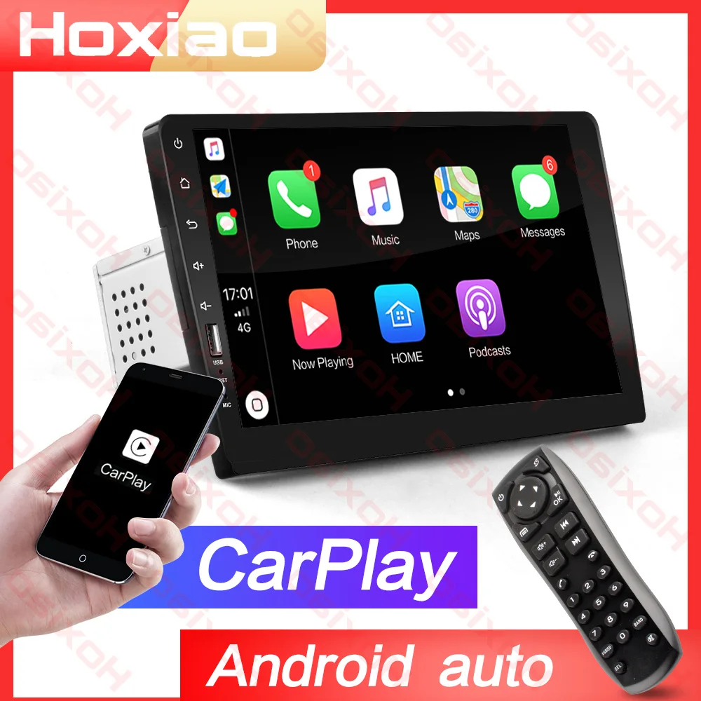 1 DIN встроенный MP3 Carplay Android Авто 2 din Автомобильный Радио плеер с Сенсорное Зеркало Ссылка MP5 Bluetooth " HD Автомобильный аудио 2DIN