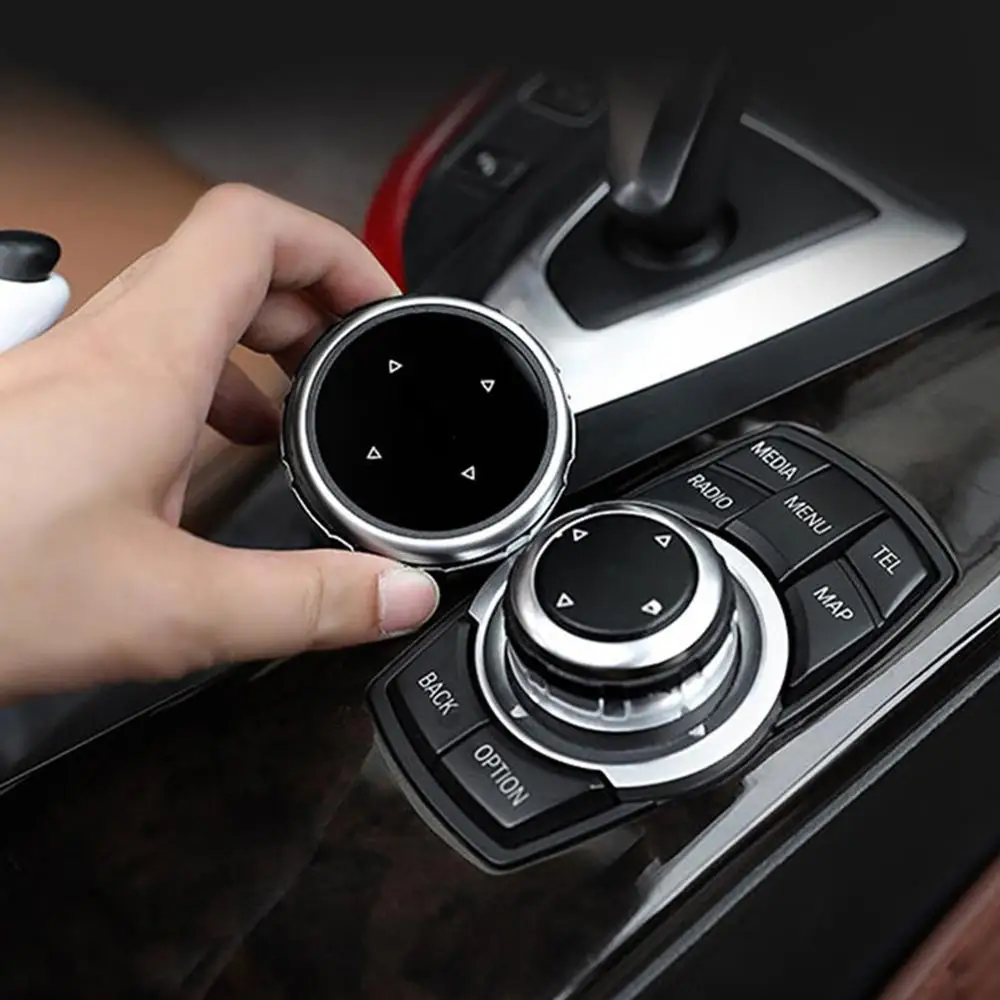 Для BMW F10 F20 F30 iDrive черная мультимедийная ручка накладка кнопка iDrive|Наклейки для