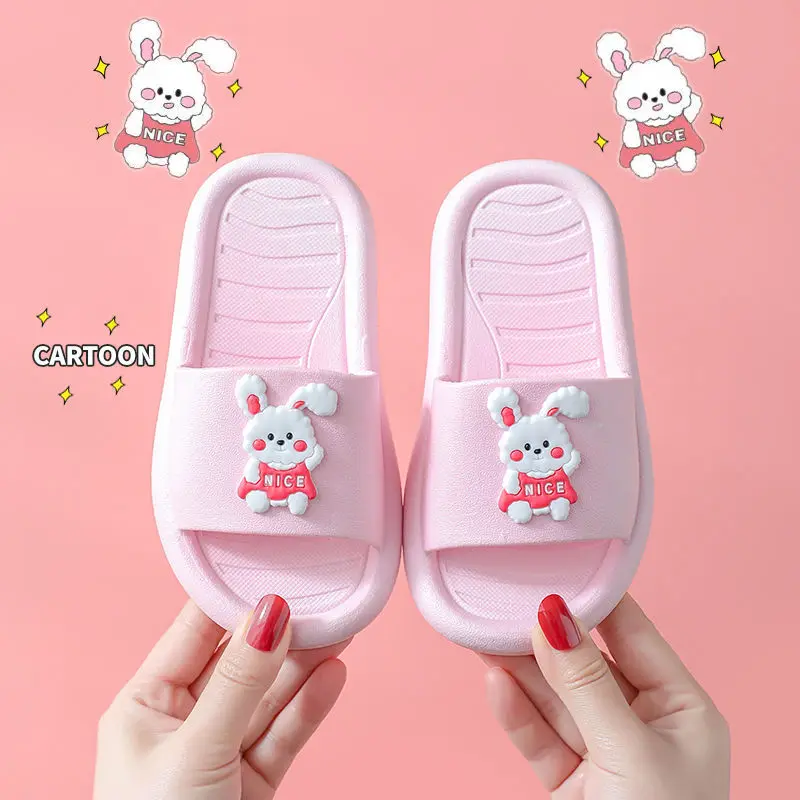 

Summer Comfort Non-Slip Kids Bathroom Shoes Home Indoor Slippers Boy Girl Gifts shoes Bear and Rabbit Cartoon Children Slippers