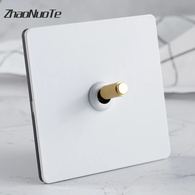 Настенный выключатель для лампы рычаг из латуни в стиле ретро переключатель 86