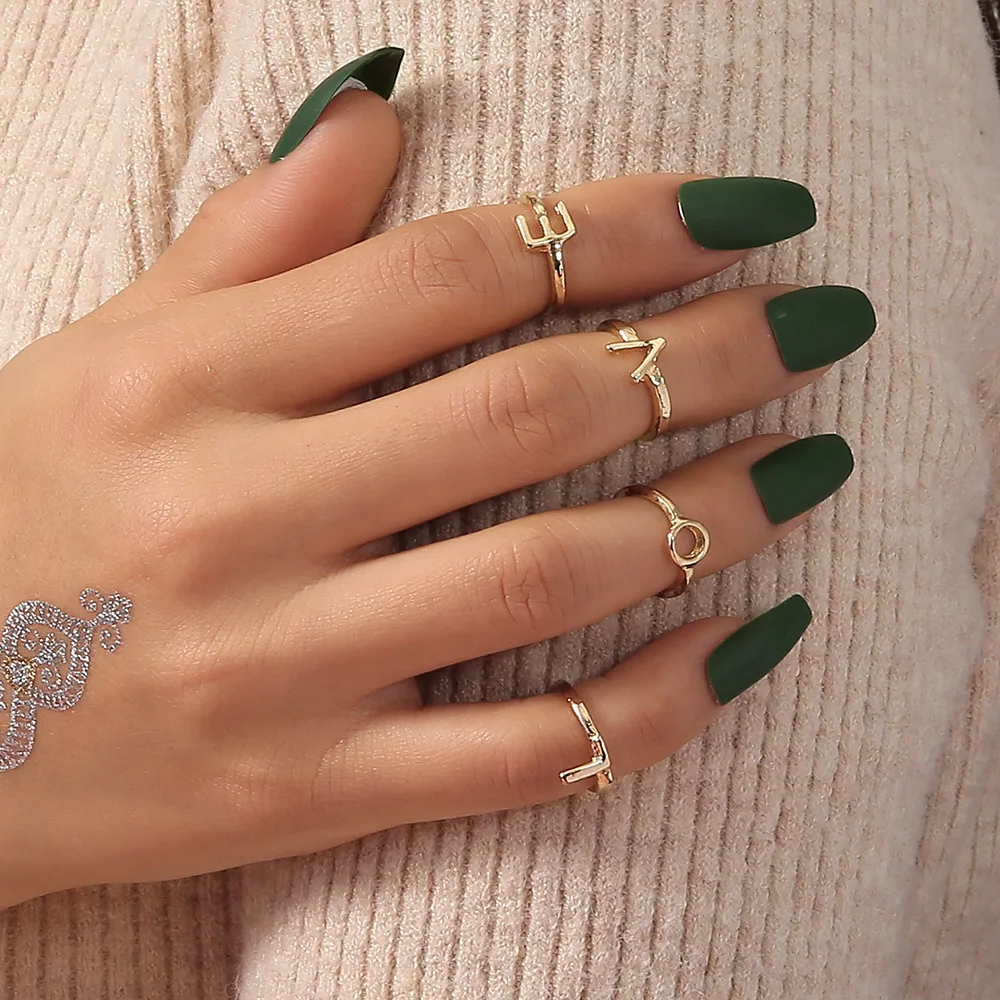 

Fashion New Rings For Women Korea L O V E Love Ring Heart Adjustable Round Mens Rings Set For Couple Rings Jewelry Wholesale