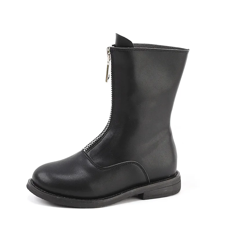 Dr. martens/детская обувь для девочек ботинки в байкерском стиле зимняя кожаные