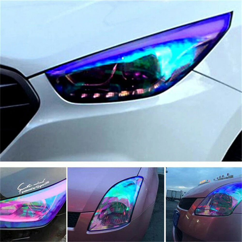 

Expandable Headlight Film Exterior Removable Replacement Vinyl Waterproof Auto